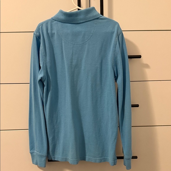 Stratford Cornflower Long Sleeve Pique Polo Shirt - Picture 5 of 5